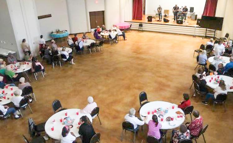 While the local live band took the stage of the Bura Handley Community Center much like the 1940s and 1950s Big Band Era in the very same venue, Wellington senior citizens sit back and savor the scene at the recent sock hop social. Wellington Senior Citizens Center
