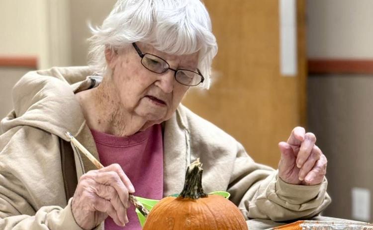 Memphis Convalescent Center residents get in the Halloween spirit, painting pumpkins Monday, Oct. 13. “Our residents got creative today, painting pumpkins,” Memphis Convalescent Center said. “Everyone had a blast adding their own unique touch — from spooky to silly to simply beautiful. Fall fun is in full swing.” Memphis Convalescent Center