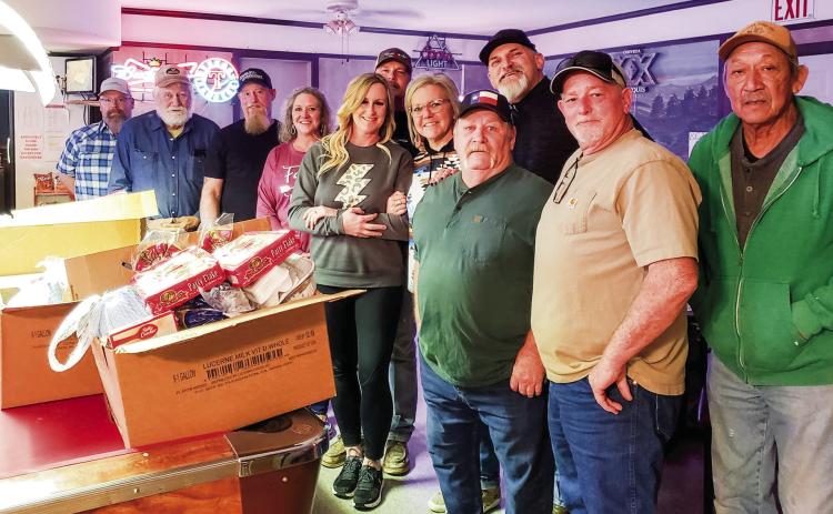 Childress Elks Lodge #1113 volunteers recently deliver Thanksgiving boxes to local families. “The best part was the look of appreciation and gratitude on the faces of the families,” one volunteer said. Photo Courtesy of Childress Elks Lodge #1113