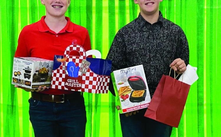 From left: Ryker Schaefer, first place; Slade Chapman, second place.