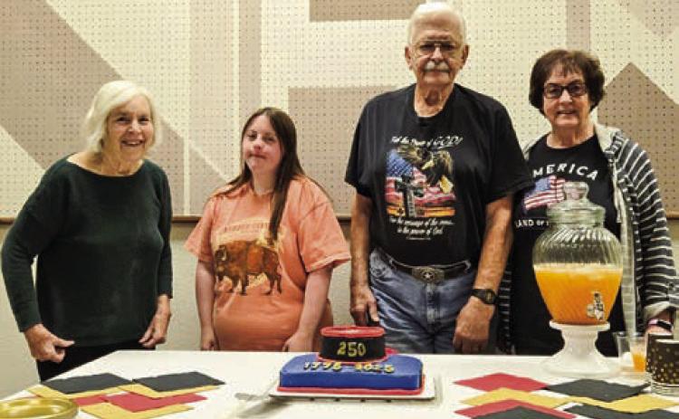 In celebration of the 250th birthday of the United States Marine Corps, Wellington citizens with ties to a Marine gather for a reception from 2-4 p.m. Monday, Nov. 10 at the Collingsworth Public Library. Special guests join U.S. Marine Dennis Kershner, who enlisted in 1966. From left: LaJuanda Ressel, Grace Downing, Kershner, Beth Lennon- Ellis. Beth Motsenbocker
