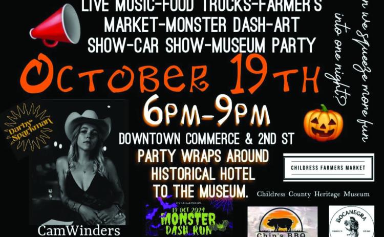 Rocktober, hosted by Childress Downtown Historical Association, will take place from 6-9 p.m. Saturday, Oct. 19 in downtown Childress. Courtesy Graphics