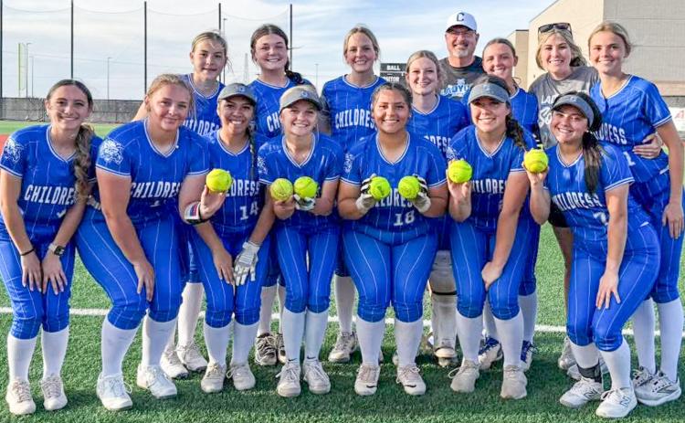 The Childress Lady Cats rack up seven home runs in an 11-9 win over Bushland Tuesday, April 2 in Bushland. Childress Lady Cats