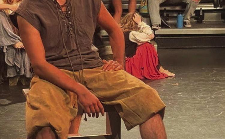 Brandon Cooper, a member of the Wellington High School Class of 2024, fine tunes his acting skills at the recent Summer Theatre Workshop, Camp on the Coast.