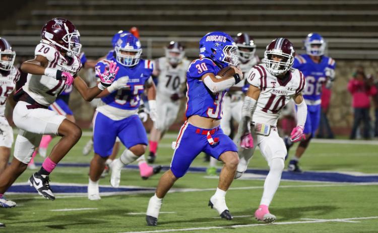 The Childress Bobcats sting the Tulia Hornets in a 70-6 final Friday, Oct. 17 at Fair Park Stadium in Childress. Childress High School Yearbook