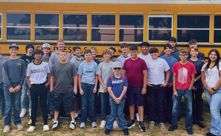 Childress High School FFA students recently attend Greenbelt District Greenhand Camp, an event designed for first-year FFA members, Tuesday, Aug. 30 in Roaring Springs. Photo Courtesy of Childress High School