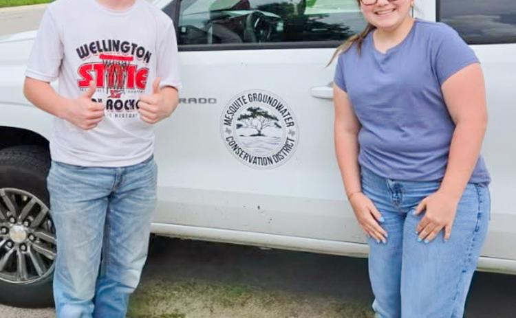 Growing the next generation of water leaders and representing Mesquite Groundwater Conservation District, Tier 1 Texas 4-H Water Ambassadors Westin Wiebe, left, and Ava Peters travel on the recent summer trip, visiting various locations across Texas to learn the importance of water. MESQUITE GROUNDWATER CONSERVATION DISTRICT