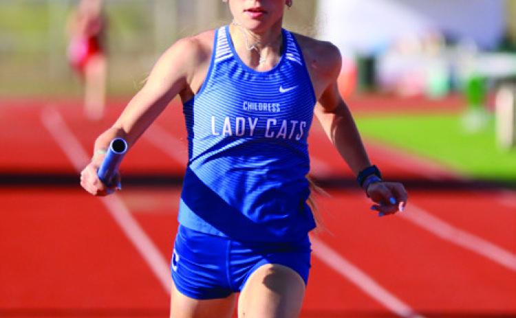 Childress’ Chloe Chilton competes at the Shamrock St. Patrick’s Day Relays Thursday, March 14. Through the Lens of Liz/Elizabeth Oronia