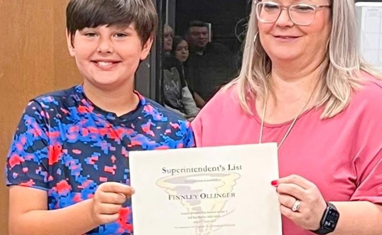 Finnley Ollinger, third grade