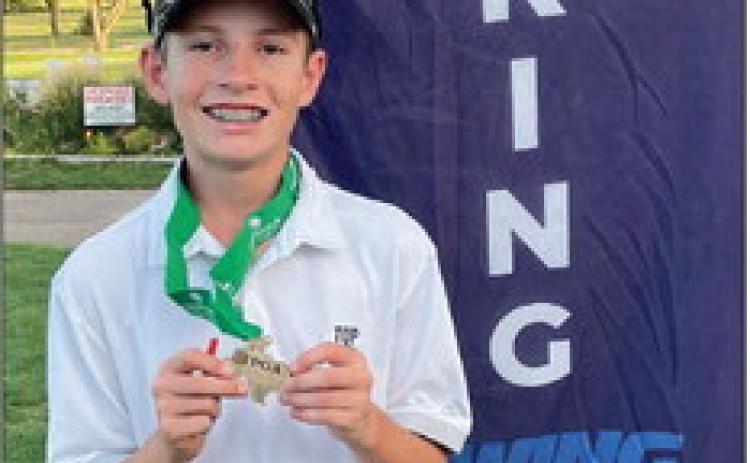 A freshman at Wellington High School, Carter Ouellette shot a 76 to win the 13-14 boys division championship first Fall Series tournament for North Texas Pro Golf Association (PGA) Junior Tour Sunday, Sept. 17 at Palo Duro Creek Golf Course in Canyon. Ouellette plans to compete on the Fall Series Medalist tour through December. Courtesy Photo