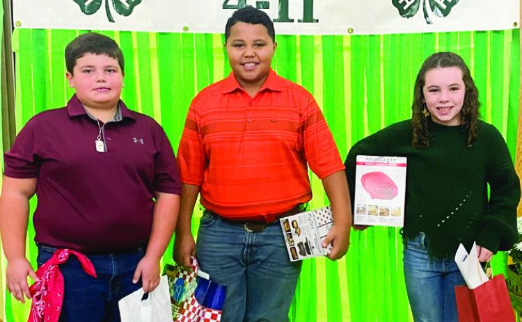 From left: Jaxon Foley; Blaze Session, first place; Libby Sanford, second place.