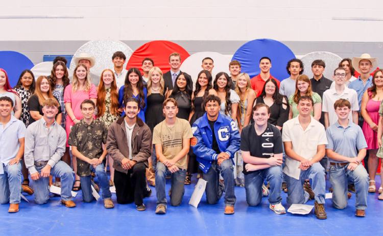 The Childress High School Class (CHS) of 2026 receives $725,195.17 in scholarships, announced during the CHS Senior Class Awards and Scholarships Assembly Thursday, May 21 in the CHS gymnasium. CHILDRESS HIGH SCHOOL YEARBOOK