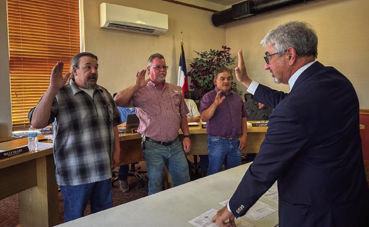 Childress City Council canvasses election, swears in elected officials