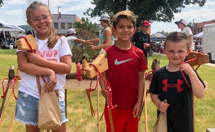 Youth compete in stick horse races