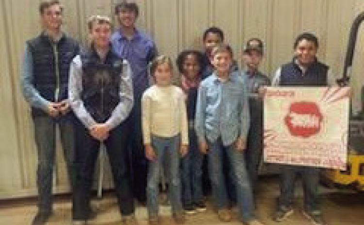 Childress County 4-H members compete in the recent District 3 4-H Livestock Judging Contest Wednesday, Nov. 8 in Vernon. Courtesy Photo