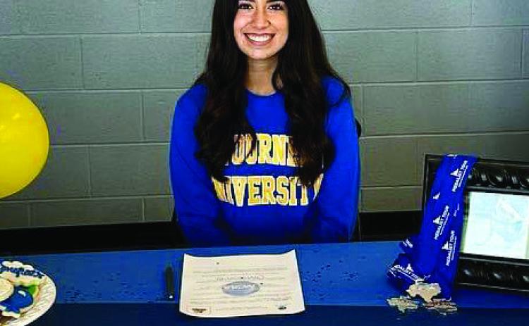 Childress senior Lady Cat Elena Jurado signs to play golf at LeTourneau University, a private, interdenominational evangelical Christian university in Longview, Tuesday, April 11. Jurado’s first two collegiate offers come from Sterling College, a private, evangelical Christian college in Sterling, Kan., and Ottawa University, a private, Baptist university in Ottawa, Kan. Photos Courtesy of Childress High School Yearbook Staff