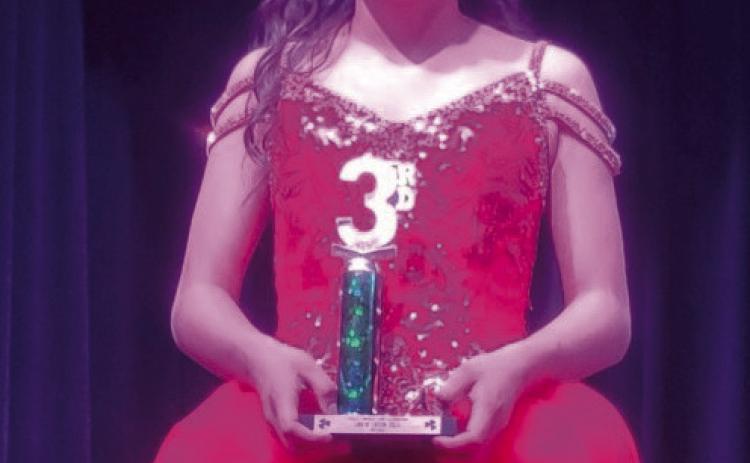 Wellington Junior High School sixth-grader Hazel Estrada garners third place in the 76th St. Patrick’s Lad n’ Lassie Preteen Pageant. Courtesy Photo
