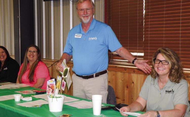 The head table at the annual Childress Brand of The People’s Federal Credit Union included, from left, Director of Operations Becky Gross, Childress Branch Manager Sarah MaGourik, Chief Executive Officer Art Hornell and Board of Directors President Christie Brown-Stewart. Others included Brandi Judd, Kenja Purkey and Lisa Thomas. Grace Holman