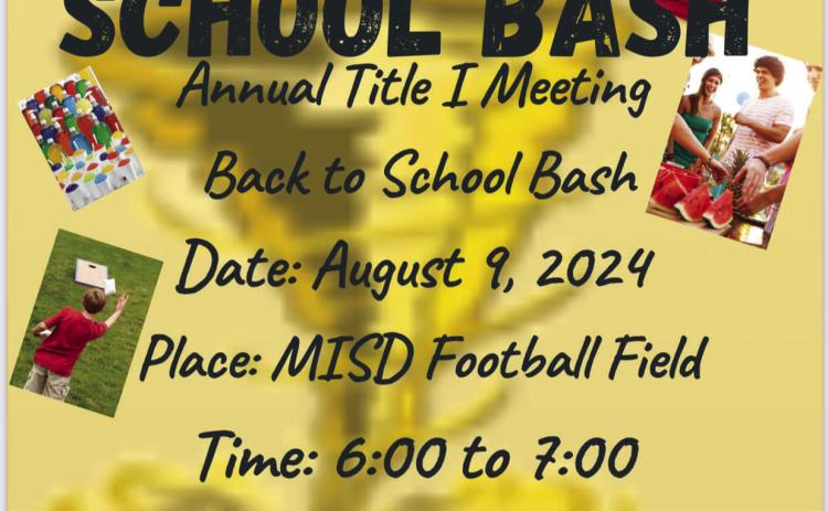 The annual Memphis Independent School District (ISD) Back-to-School Bash will be held from 6-7 p.m. Friday, Aug. 9 at George Berry Memorial Stadium. Following the bash, Meet the Cyclones will take place from 7-8 p.m. Graphic Courtesy of Memphis ISD