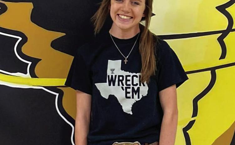 Memphis High School senior Braylee Brooks is selected for two National FFA Organization scholarships, including the Grow Ag Leaders Scholarship in the amount of $1,500 and the Kenneth and Ellen Nielson Cooperative Scholarship in the amount of $1,000. Photo Courtesy of Memphis ISD