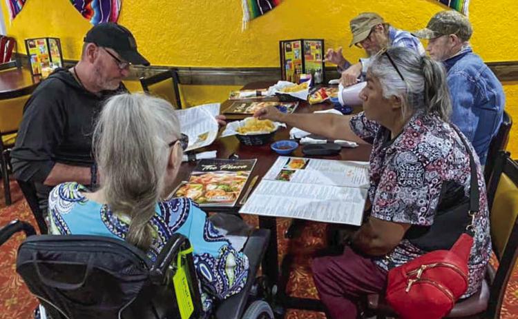 Four residents of Wellington Care Center, accompanied by staff members Raquel Sanchez and Dorothy Massey, traveled to Childress Tuesday, June 13. The crew started their excursion with a shopping trip to Walmart, followed by lunch at The Plaza Mexican Restaurant and Bar and dessert at Dairy Queen. “It was a great day,” Massey said. Courtesy Photo