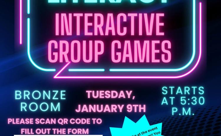 A Memphis Independent School District (ISD) Parent, Student and Community Engagement event, including interactive literacy group games, will be held at 5:30 p.m. Tuesday, Jan. 9 in the First Bank and Trust Bronze Room. To attend, scan the QR code and fill out the provided form. Graphic Courtesy of Memphis ISD