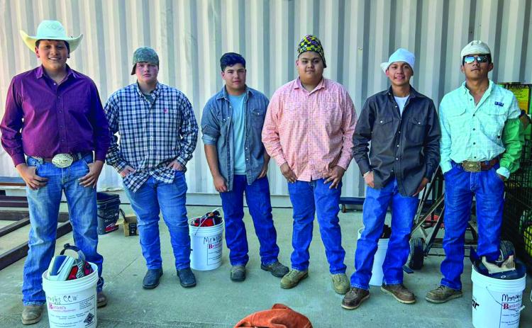 Memphis High School students compete in the recent Wichita Falls Weld Off, where some students received a basic D9.1 welding certification. Photo Courtesy of Memphis ISD