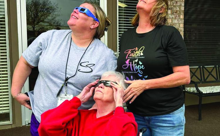 Memphis Convalescent Center views solar eclipse