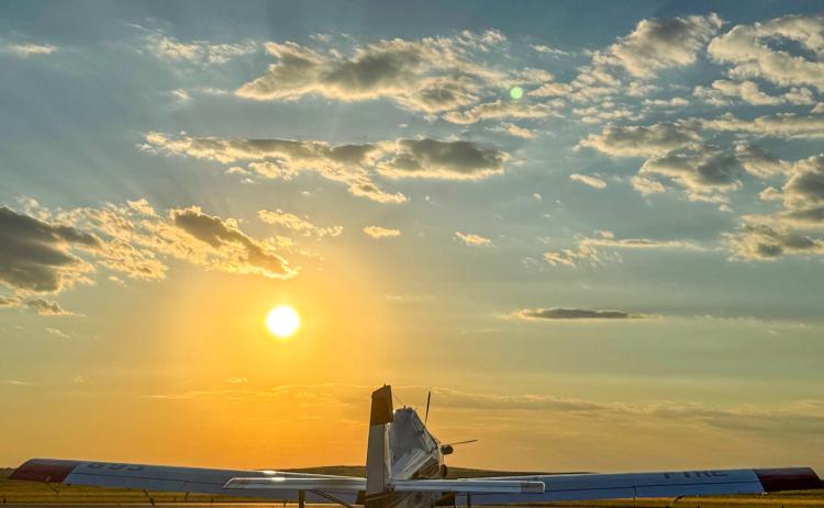 A single engine air tanker (SEAT) in the sun. Tiffany Tully