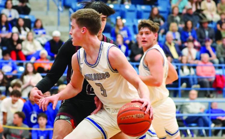 Childress’ Aiden Allen goes up for points during the Bobcats’ 77-49 senior-night win over Roosevelt Tuesday, Feb. 7. Photos by Childress High School Yearbook Staff