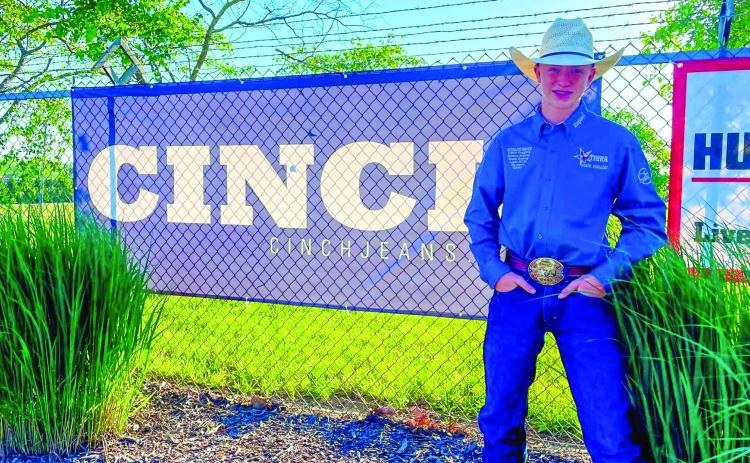 Childress’ Sterling Bruce was recently selected as the 2024 Cinch Academic Cowboy of the Year, a National High School Rodeo Foundation scholarship open to eighth-grade National Junior High Finals Rodeo Outstanding Academic Qualifiers, Wednesday, June 26 at the Jacobson Arena in Des Moines, Iowa. Courtesy Photo