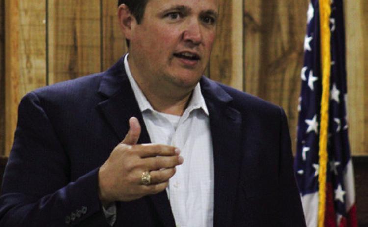 Rolling Plains Cotton Growers hosts Texas A&amp;M University Agricultural Economics Research Association Professor and Agricultural and Food Policy Center Co-Director Dr. Bart Fischer at the fall meeting Tuesday, Sept. 24 at Fair Park City Auditorium in Childress. The Red River Sun/Elizabeth Tanner