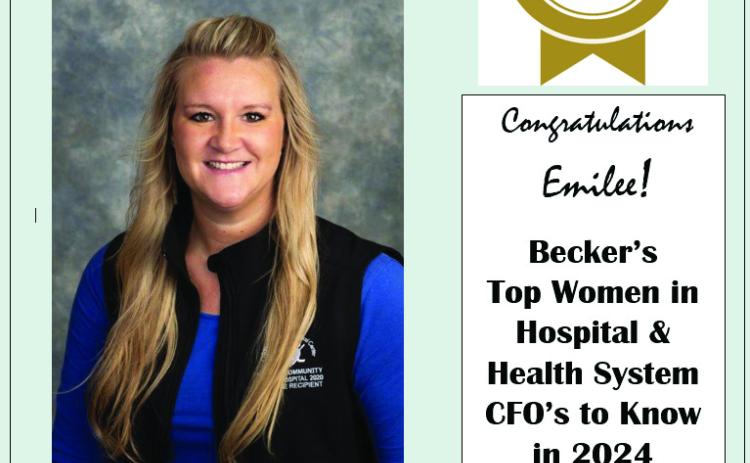 Childress Regional Medical Center Chief Financial Officer (CFO) Emilee Stratton was recently selected to Becker’s Hospital Review’s Top Women Hospital and Health System CFOs to Know in 2024. Photo Courtesy of Childress Regional Medical Center