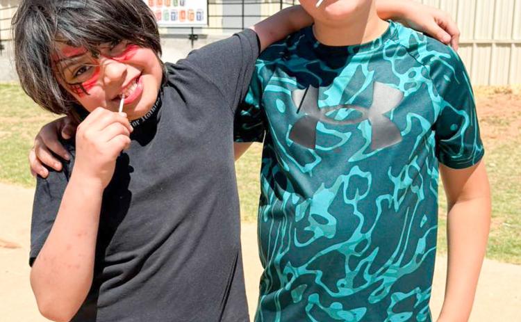 Austin Elementary School students celebrate reaching their Accelerated Reading (AR) goals with a party, including face painting and games, hosted by Memphis High School Family, Career and Community Leaders of America (FCCLA) members. MEMPHIS ISD