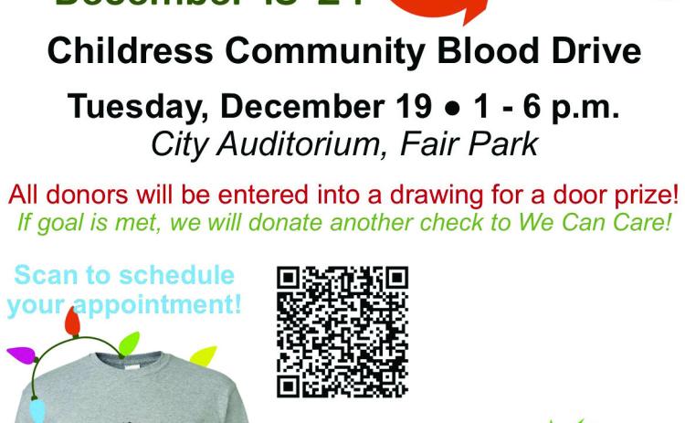 Coffee Memorial to host Childress Community Blood Drive