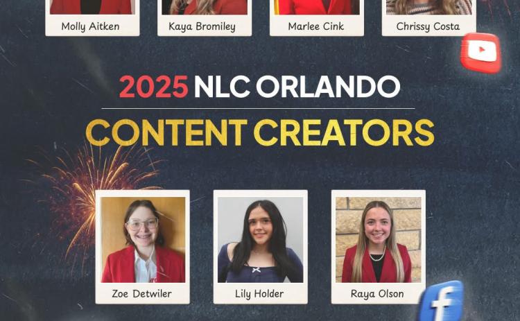 Childress High School’s Zoe Detwiler will serve as a 2025 Family, Career and Community Leaders of America (FCCLA) National Leadership Conference (NLC) Content Creator. Family, Career and Community Leaders of America