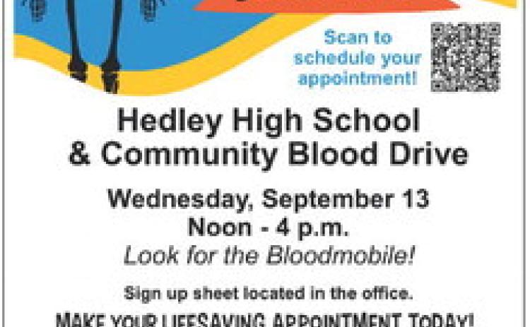 Hedley High School to host Community Blood