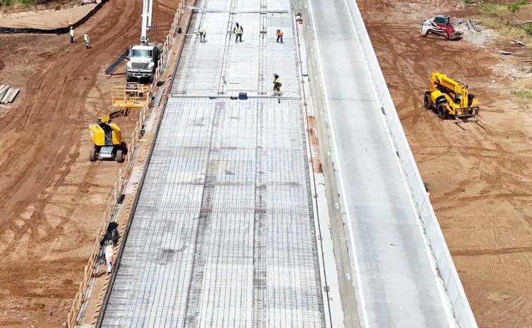 Work continues on the $6.3 million Buck Creek bridge replacement project on U.S. Hwy 62 in Childress County. The project is expected to be completed in September 2025, according to the Childress District of the Texas Department of Transportation. Altus Construction