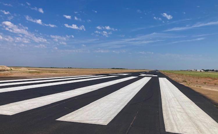 The Texas Department of Transportation (TxDOT) Aviation Capital Improvement Project is complete, featuring a partial depth reconstruction of the taxiway system, a crack seal on the runway, a 90’x90’ turnaround for large aircrafts, a widened center taxiway and new markings across the entire airfield. Courtesy Photo