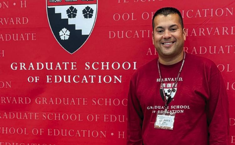 One of 30 principals from traditional and charter school districts across Texas selected by the nonprofit Charles Butt Foundation, Wellington High School Principal Jermaine Cantu has just returned from a weeklong summer institute at the Principals’ Center at the Harvard Graduate School of Education. Courtesy Photo