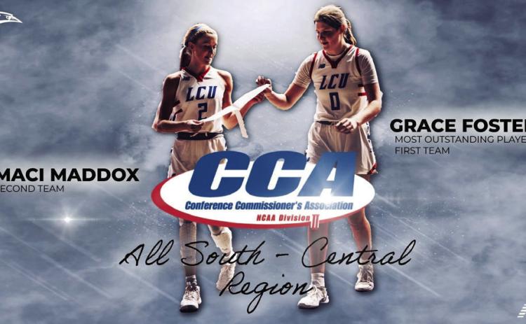 Lubbock Christian University Lady Chaparral Grace Foster is selected as the South Central Regional Most Outstanding Player. Joining Foster is teammate Maci Maddox, a second team selection. Lubbock Christian University Athletics