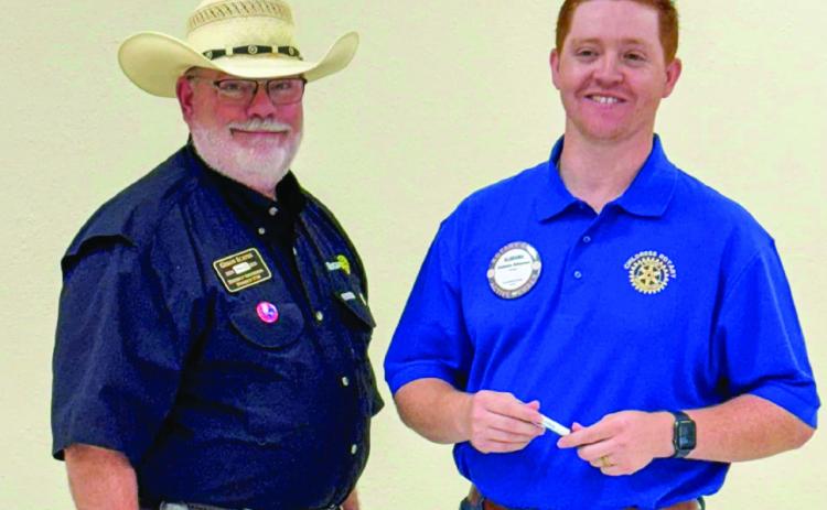 Childress Rotary Club welcomes District Gov.Geron Scates
