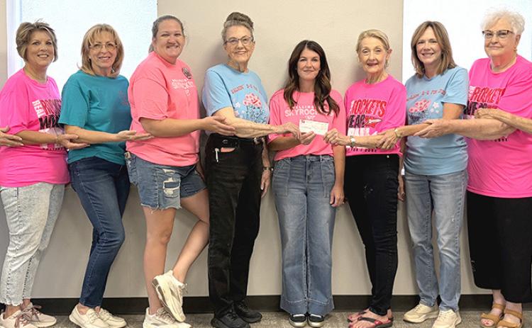 Skyrocket Booster Club donates Pink-Out proceeds