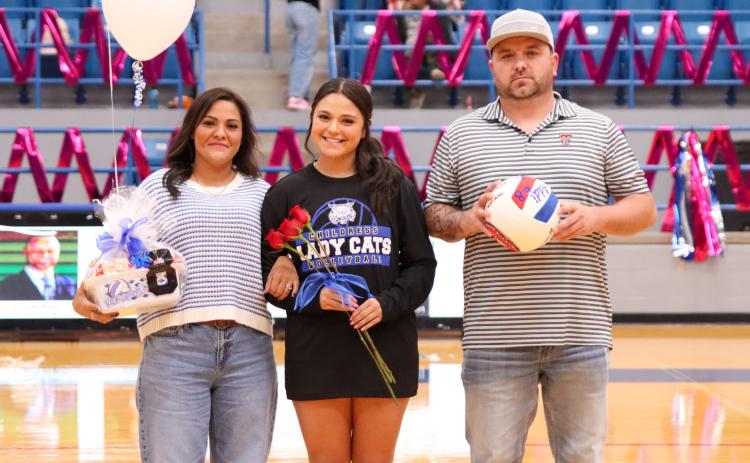Lady Cats celebrates Senior Night win over Tulia