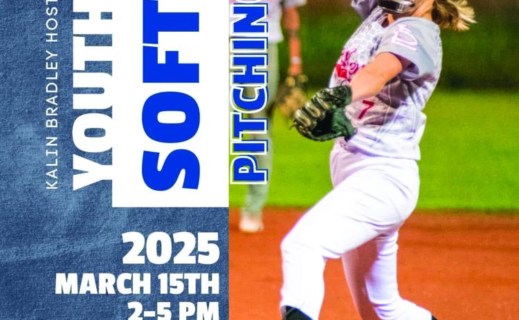 A free youth softball pitching clinic, hosted by Kalin Bradley, will take place from 2-5 p.m. Saturday, March 15 at Risenhoover Field in Fair Park. Open to girls ages seven and up, RSVPs can be made to Bradley at 940-- 473-9110. Courtesy Graphic