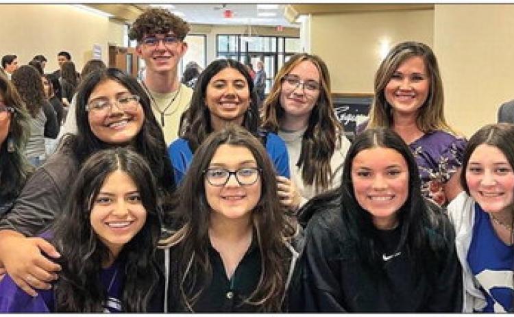 Childress High School Family, Career and Community Leaders of America (FCCLA) officers and advisors, including Amy Detwiler and Jeffrey Collins, recently attend the Regional Fall Workshop in Lubbock. Following, the group toured the Family and Consumer Sciences (FCS) Department at Texas Tech University. Photo Courtesy of Childress High School