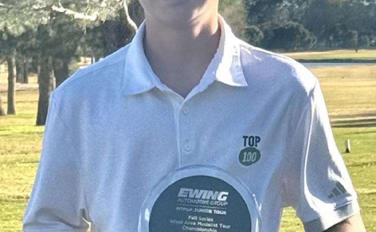 Wellington High School freshman Carter Ouellette garners the Fall Series West Medalist championship, shooting a 78, at Ranchland Hills Golf Club Sunday, Dec. 3 in Midland. Courtesy Photo