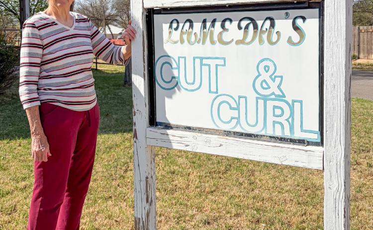 In the cosmetology business for 58 years, Lameda’s Cut and Curl will serve area clients through Thursday, April 30, at which time she plans to close her shop on the corner of Floydada St. and 9th St. in Wellington. “I’m so thankful for the patronage and friendship through the years,” emphasized Lameda Black. The Red River Sun/Bev Odom