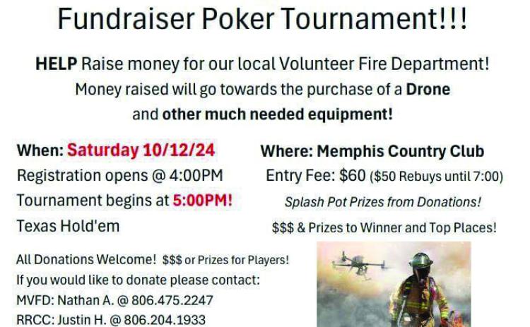 RedRiverCardClub to host poker tournament benefitting MemphisVFD