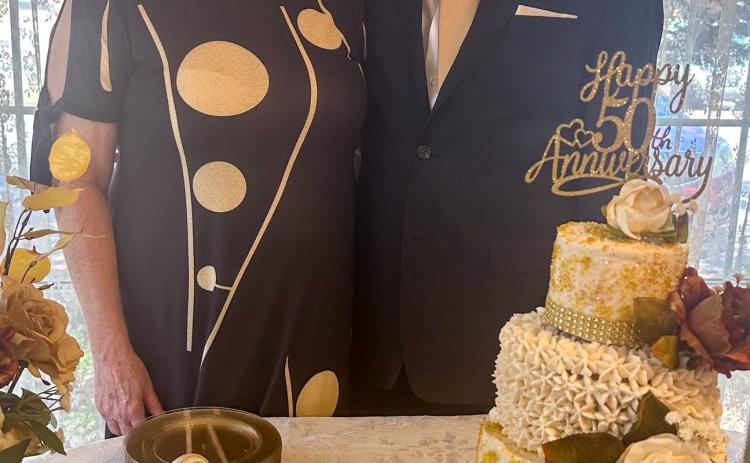 Karon and Oran Sain mark 50 years of marriage with a “Golden Love” reception, hosted by the couple’s three children Sunday, Aug. 12. Courtesy Photo